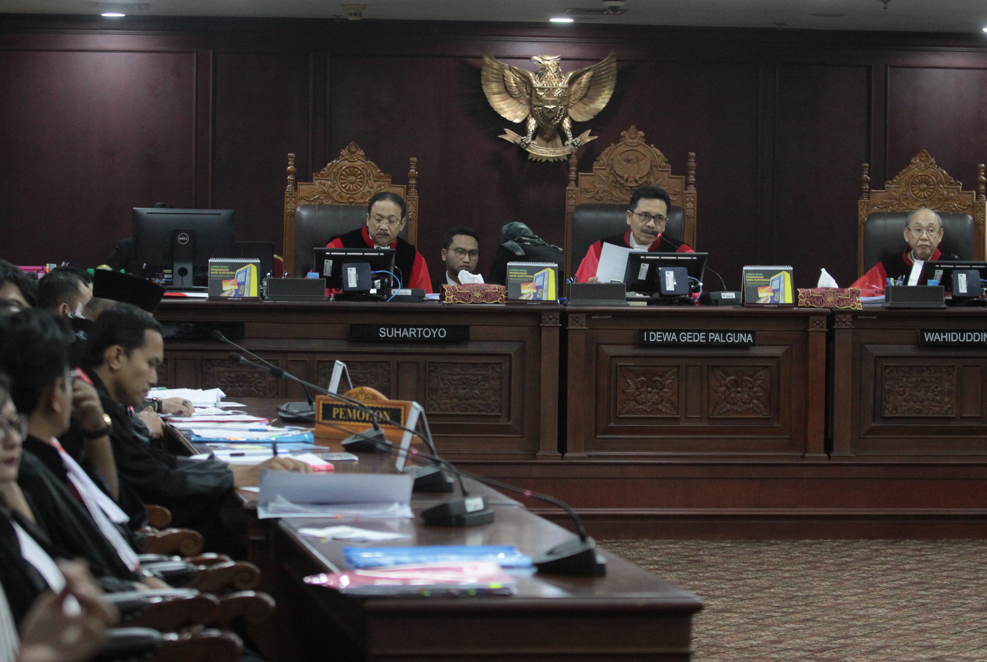 suasana sidang PHPU Pileg 2019 di MK