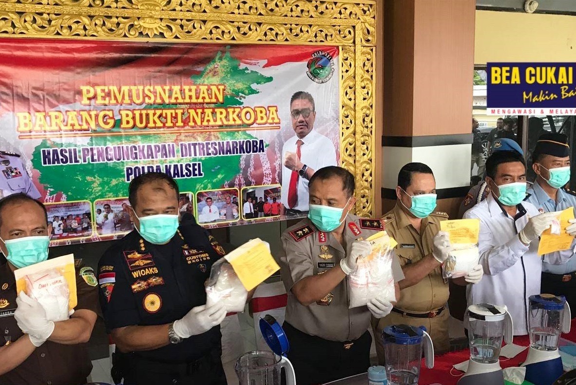 Aparat penegak hukum di Kalsel bersinergi akan memusnahkan 2,8 kg sabu.