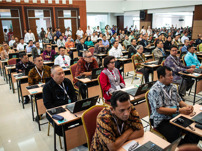 Suasana tes uji kompetensi Seleksi Calon Pimpinan KPK di Pusdiklat Kementerian Sekretaris Negara, Cilandak, Jakarta.
