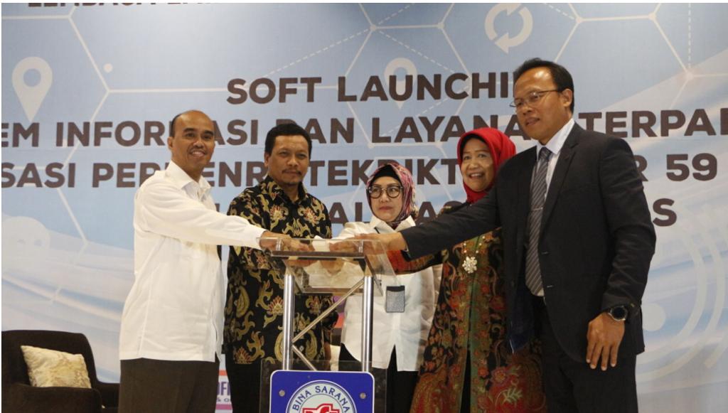 Acara soft launching  Sistem Informasi dan Layanan Terpadu (SIL@T) di BSI Convention Center, Bekasi.