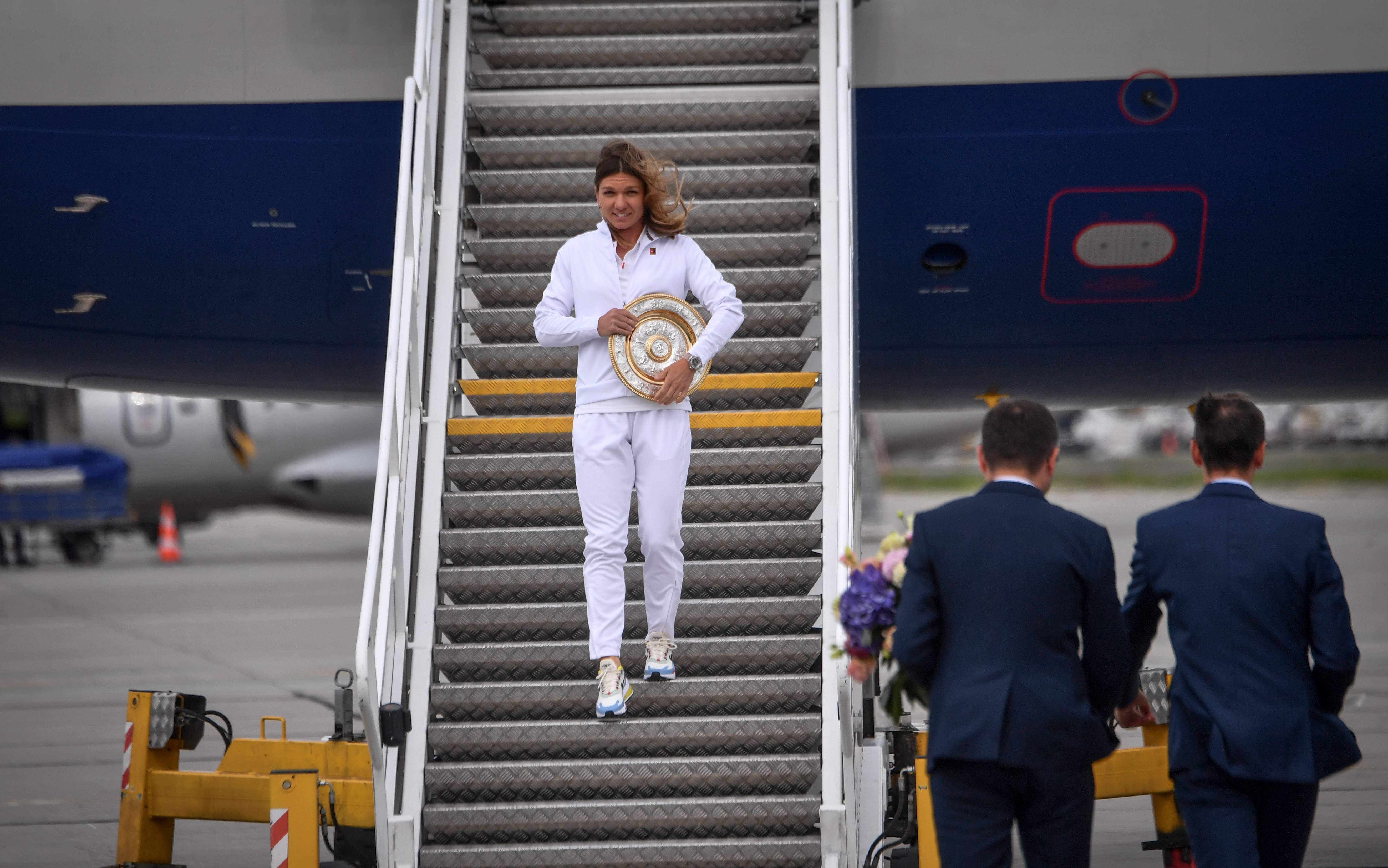 Simona Halep tiba di Ibu Kota Rumania, Bukares.