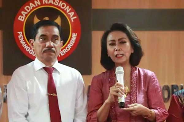 Kepala  (BNPT) Suhardi Alius usai menerima Panitia Seleksi Calon Pimpinan (Pansel Capim) KPK yang dipimpin Yenti Garnasih.