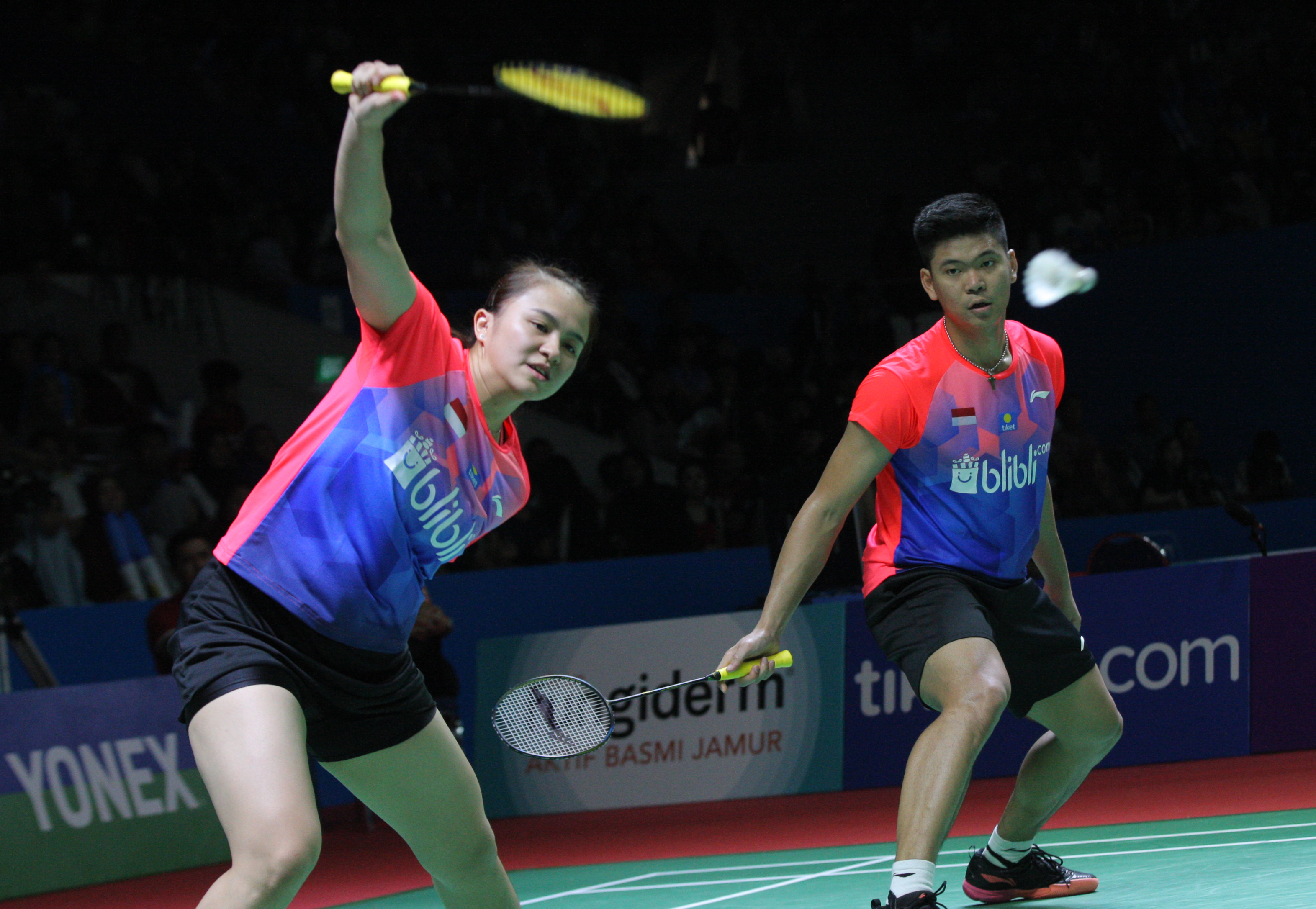 Ganda campuran Indonesia Praveen Jordan (kanan) dan Melati Daeva Oktavianti