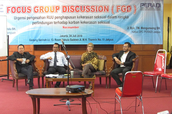 FGD bertajuk 'Urgensi Pengesahan RUU Penghapusan Kekerasan Seksual dalam rangka Perlindungan terhadap Korban Kekeran Seksual