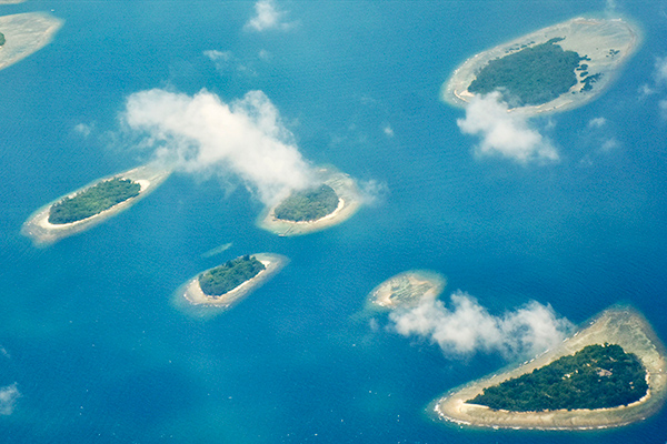 Kepulauan Seribu tampak dari atas