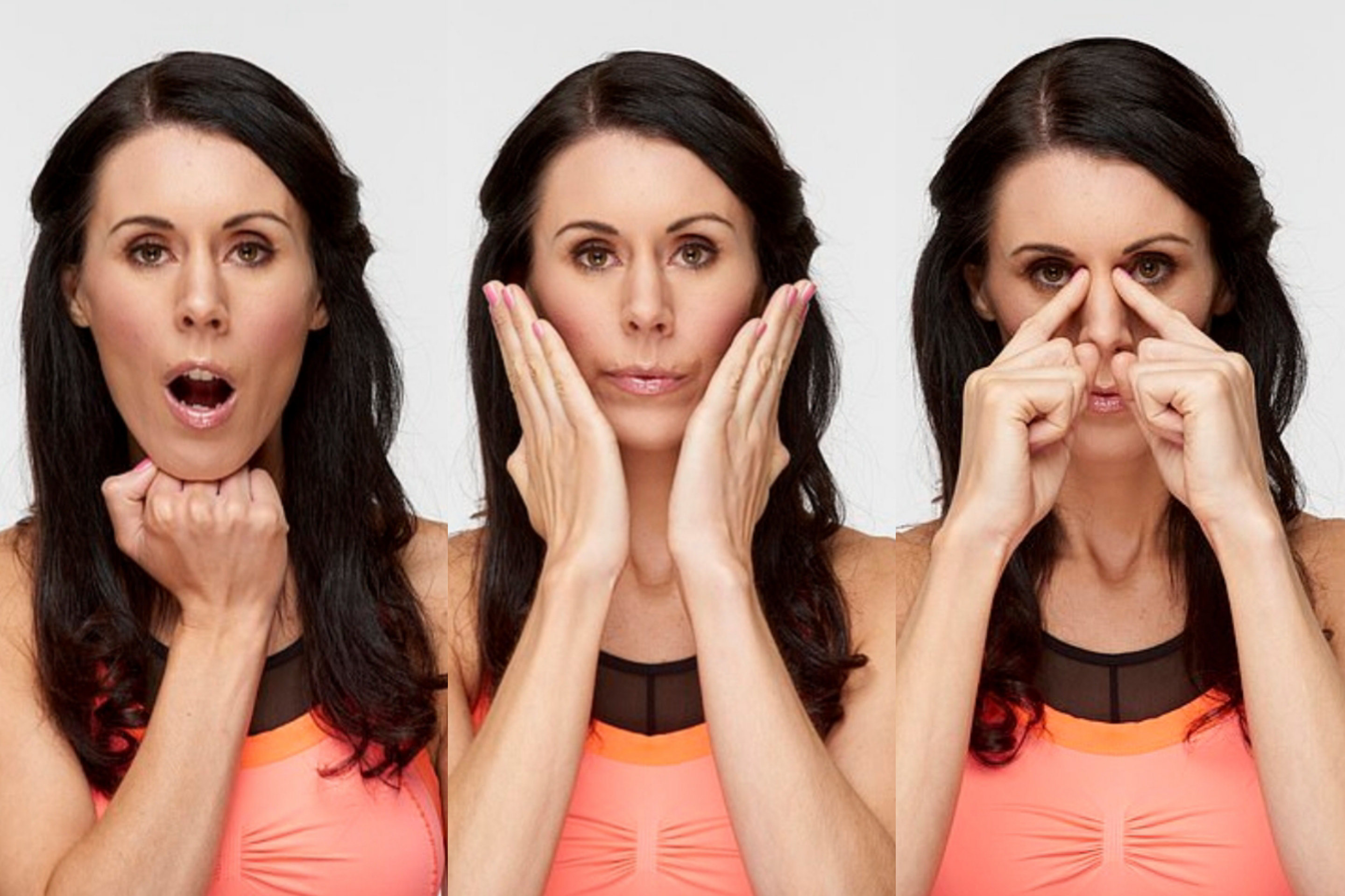 Sejumlah teknik yoga untuk wajah.