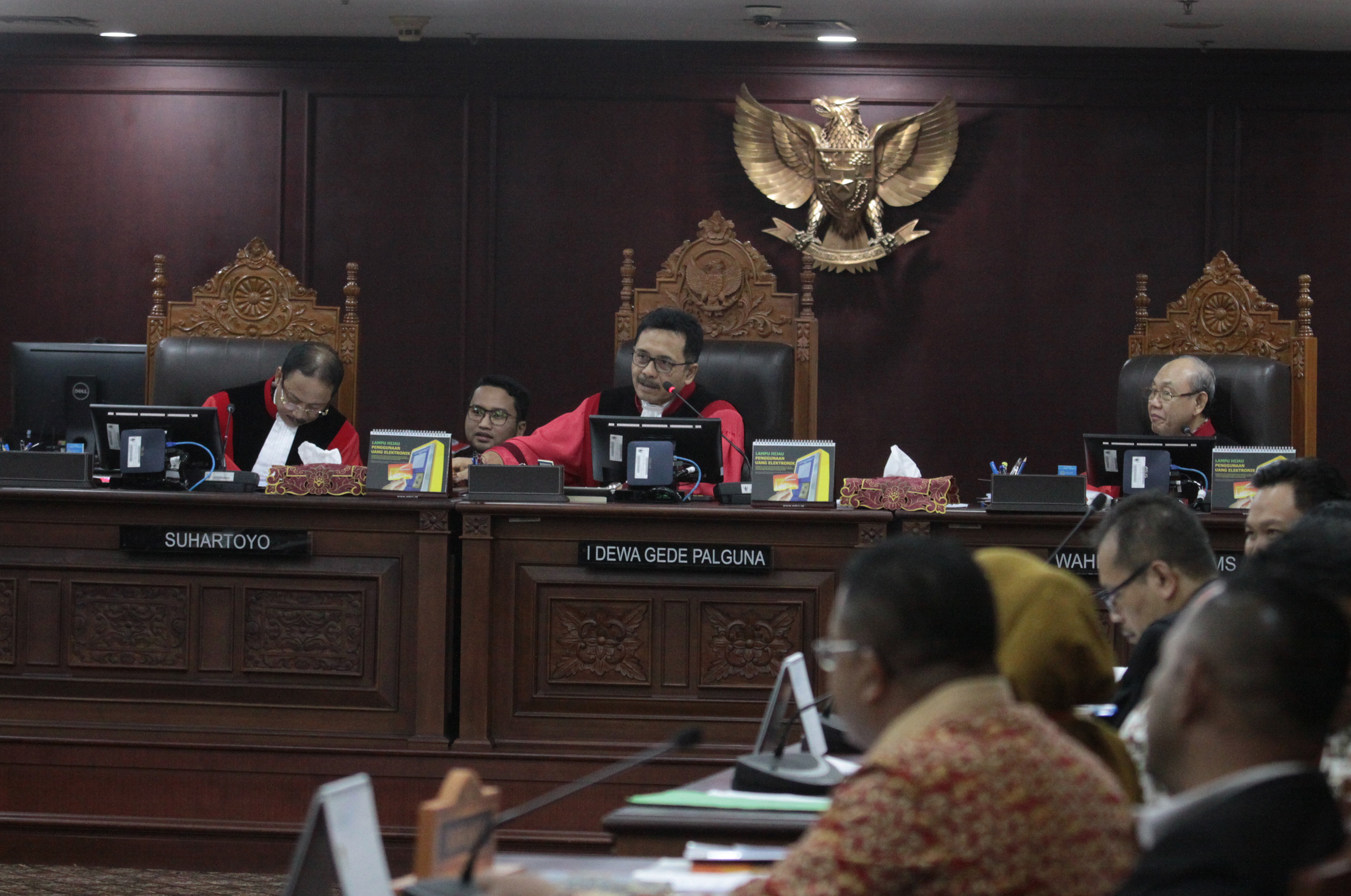 Suasana sidang PHPU di Mahkamah Konstitusi