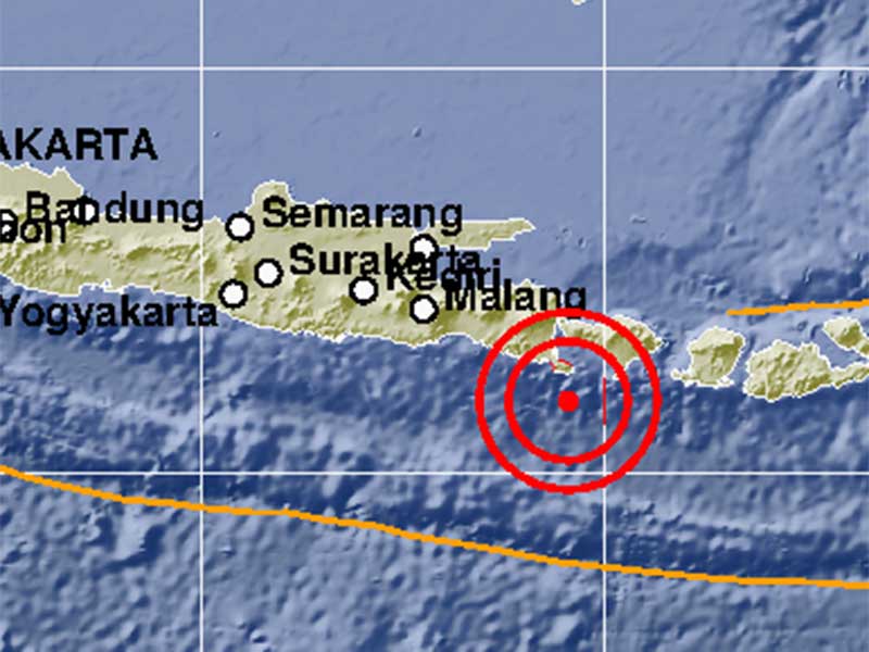 Lokasi gempa Bali
