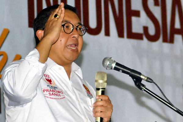 WAKIL Ketua Umum Partai Gerindra, Fadli Zon 