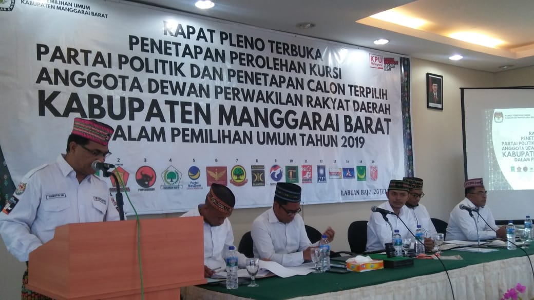 Rapat Pleno Terbuka Penetapan Caleg Terpilih di DPRD Manggarai Barat