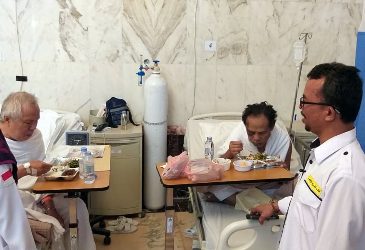 Ilsutrasi--Pasien dirawat di KKHI, Arab Saudi.