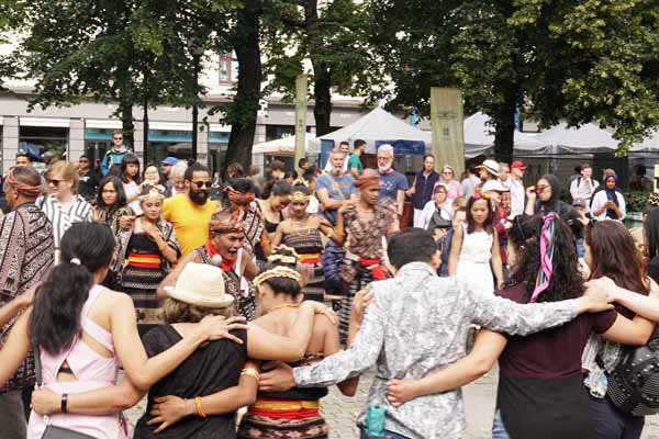 Salah satu aktivitas saat Festival Indonesia di Oslo, Norwegia. 