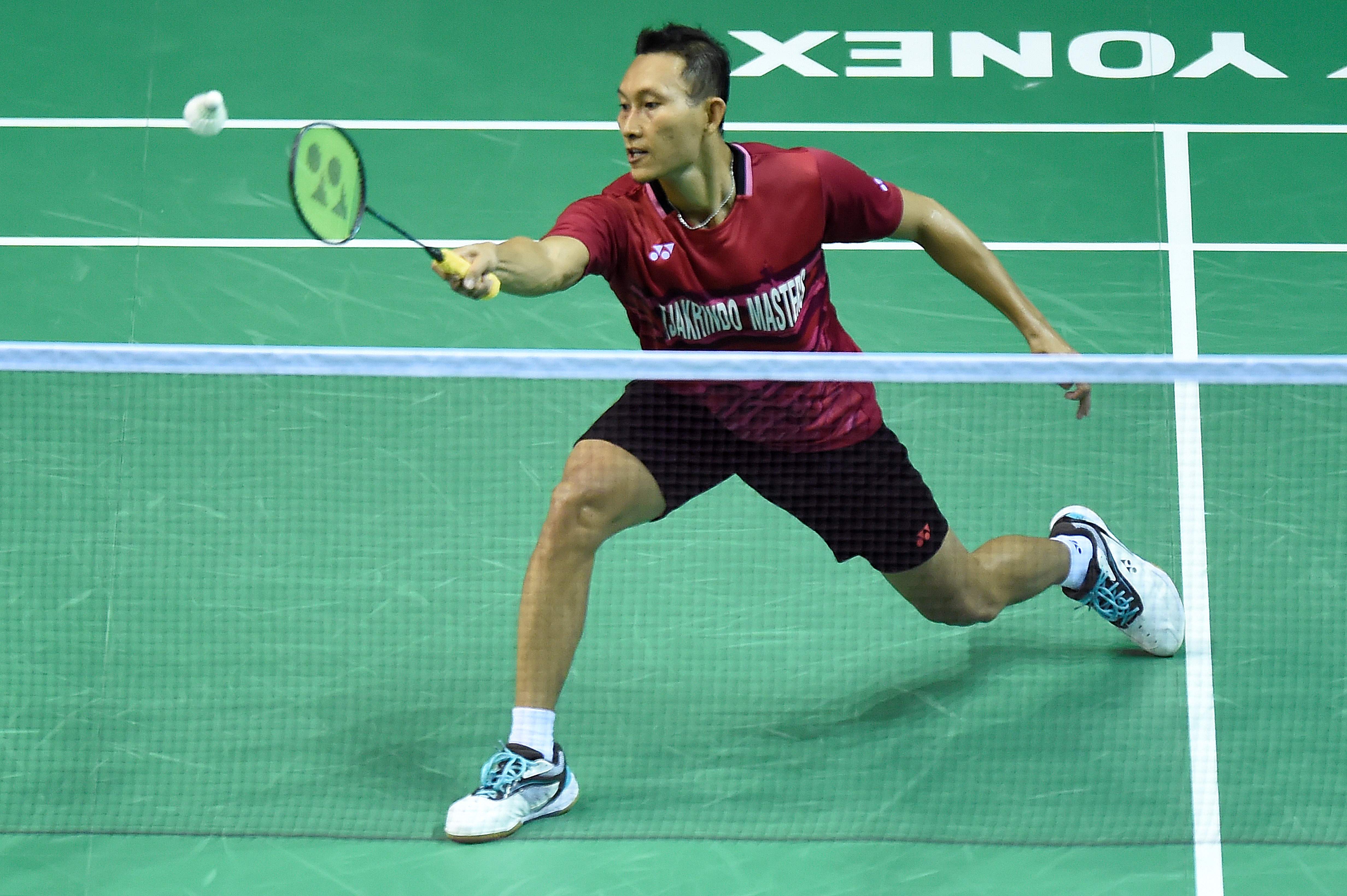 Pemain tunggal putra Indonesia Sony Dwi Kuncoro.