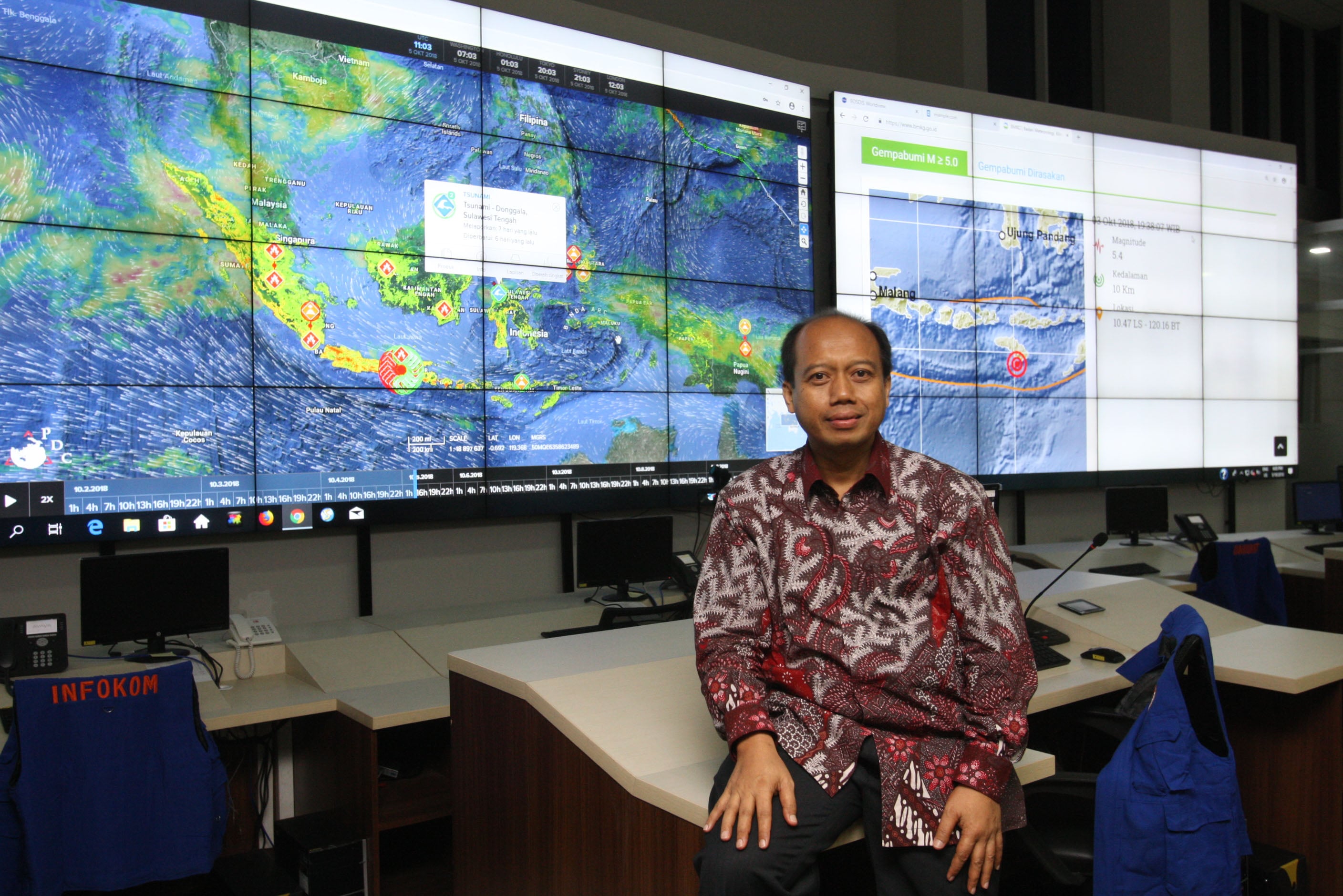 Kepala Pusat Data Informasi dan Humas (Pusdatinmas) Badan Nasional Penanggulangan Bencana (BNPB) Sutopo Purwo Nugroho