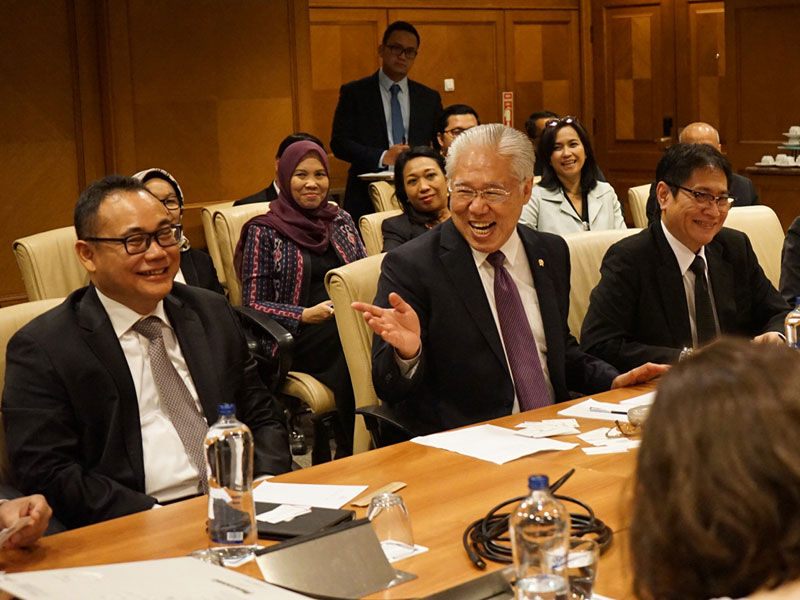 Menteri Perdagangan Enggartiasto Lukita (kedua dari kiri) memimpin pelaksanaan Forum Bisnis Indonesia-Turki di Istanbul, Turki.