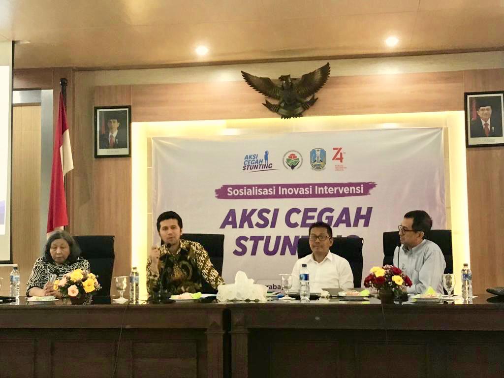 Wagub Jatim emil Dardak saat berbicara di forum Aksi Cegah Stunting