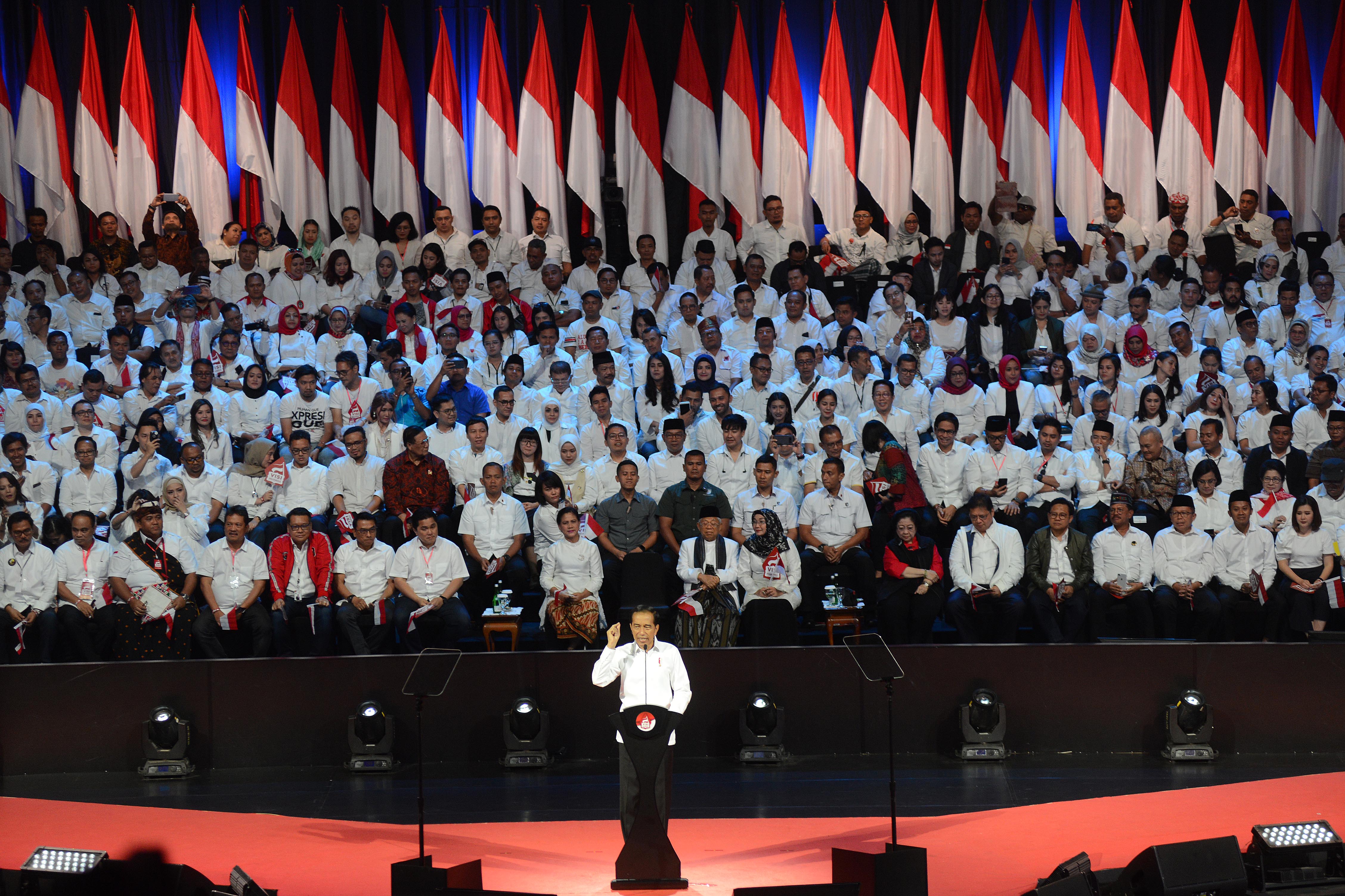Joko Widodo saat menyampaikan pidato Visi Indonesia