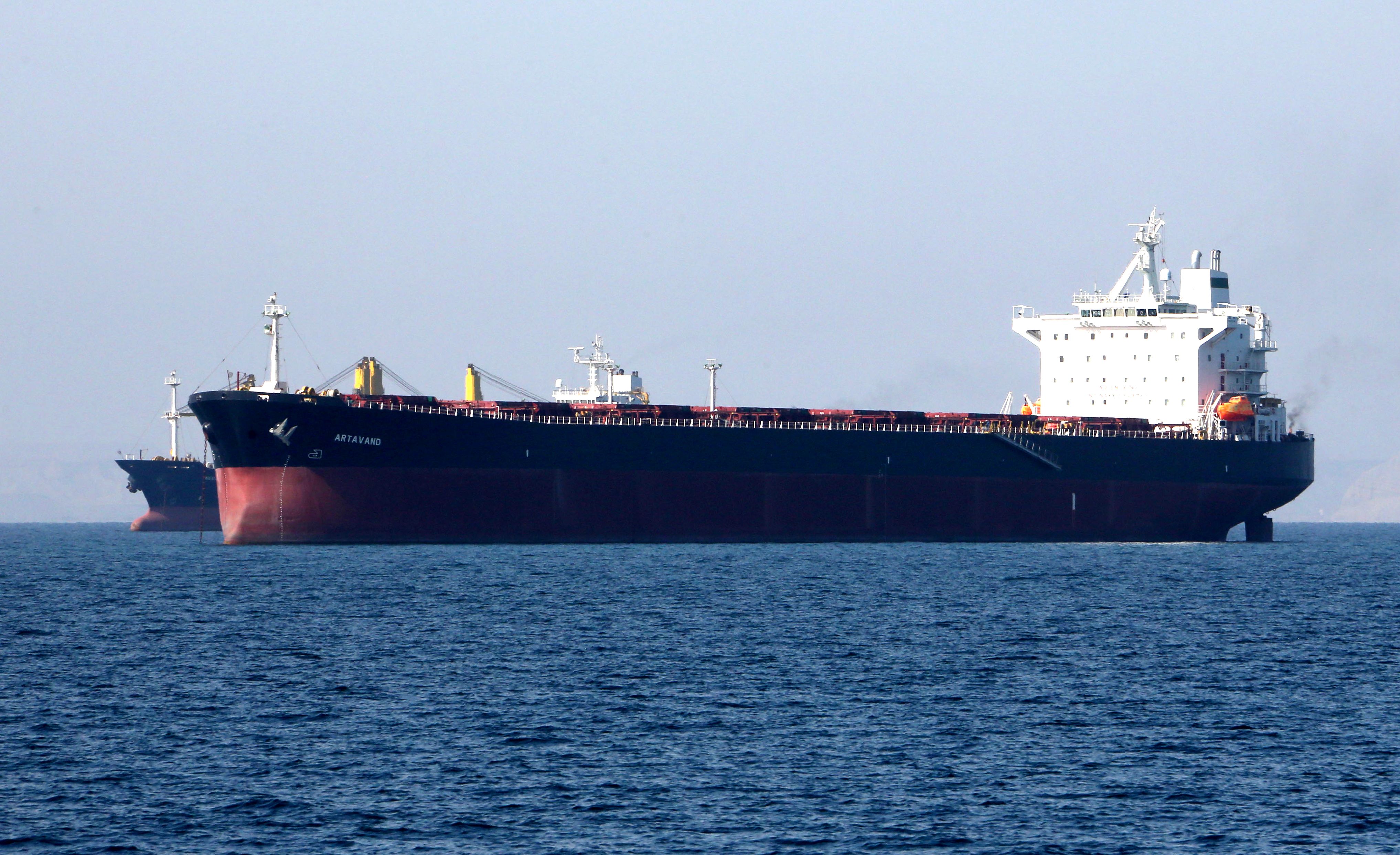 Sebuah kapan tanker di Bandar Abbas, Iran.