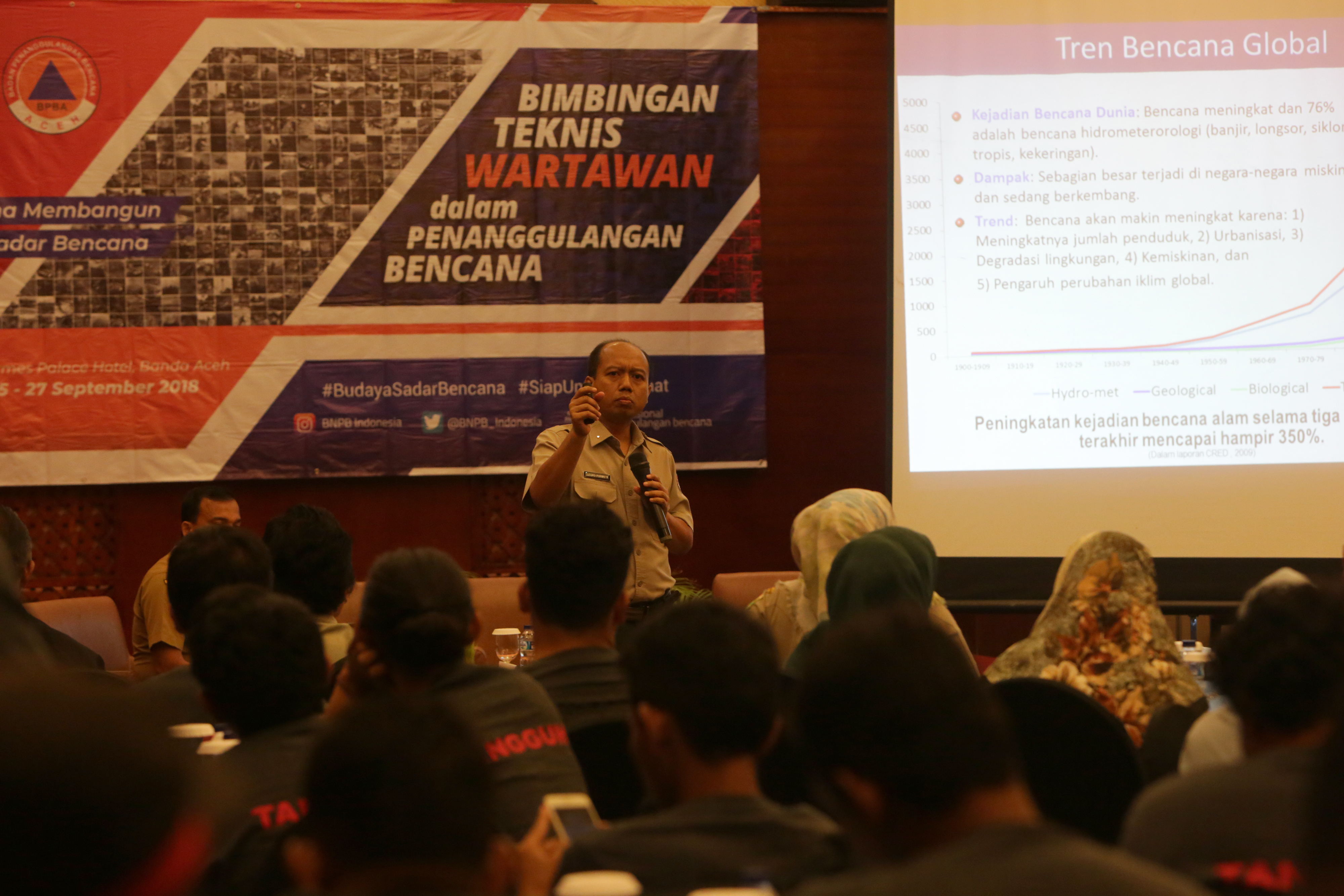 Kepala Pusat Data, Informasi dan Humas Badan Nasional Penanggulangan Bencana (BNPB) Sutopo Purwo Nugroho.