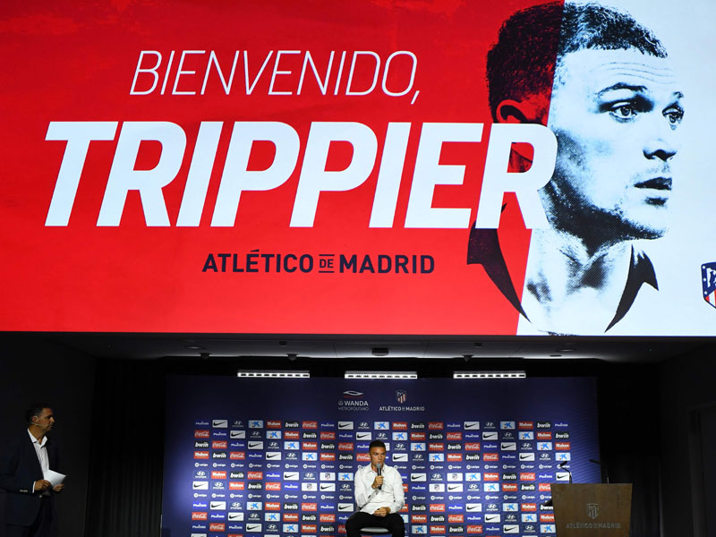 Atletico Madrid mengenalkan pemain baru asal Inggris Kieran Trippier.