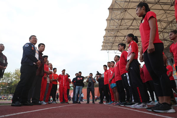 Kemenpora terus memberikan motivasi kepada atlet Indonesia yang akan berjuang di ASEAN Schools Games 2019. Hari Selasa (9/7) sore, 