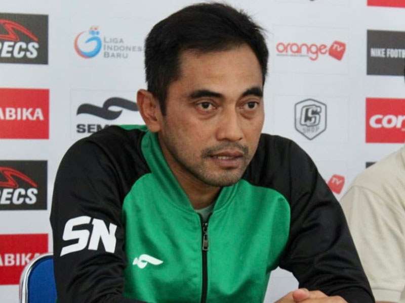  Pelatih PSS Sleman Seto Nurdiyantoro.