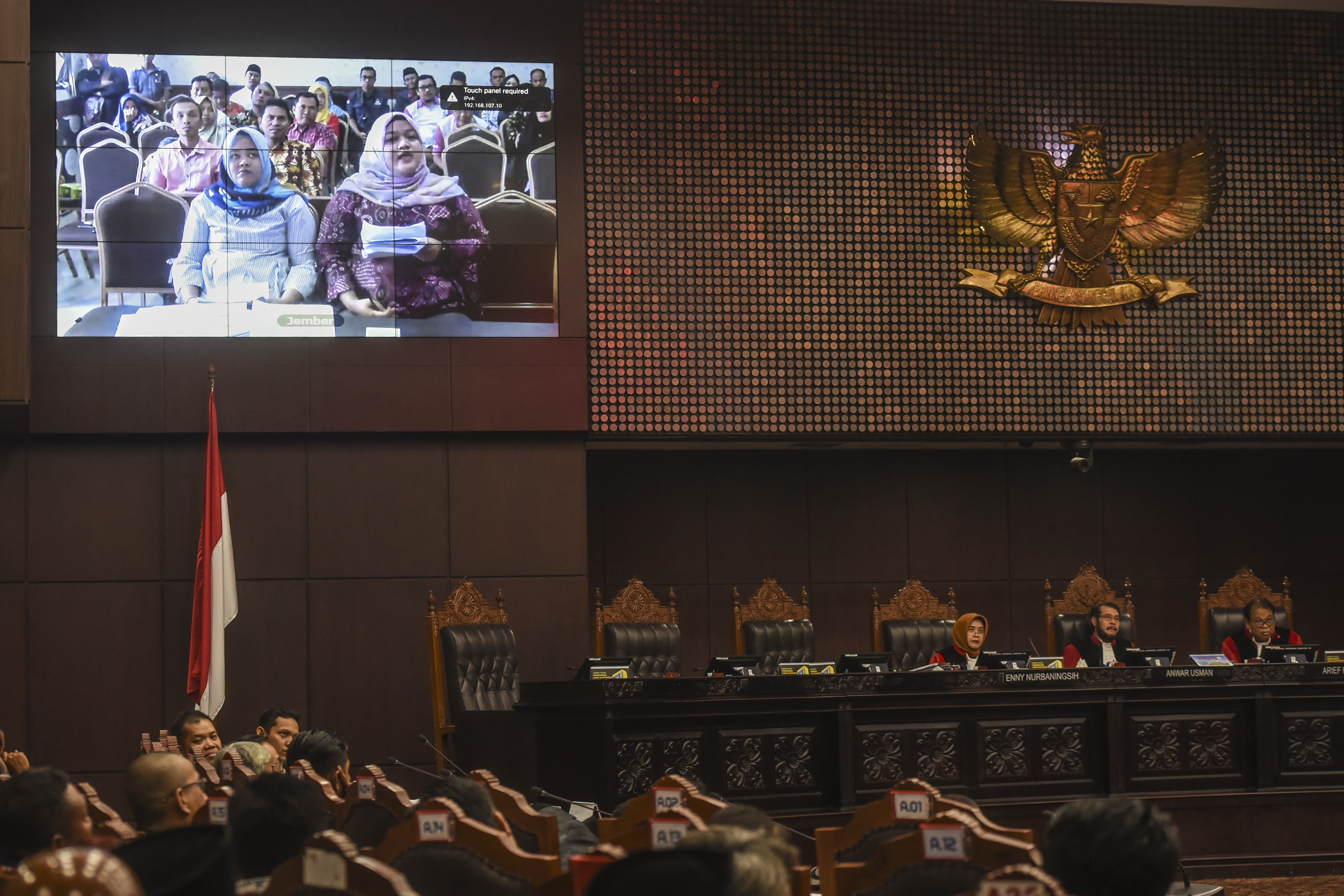 Suasana sidang di Mahkamah Konstitusi