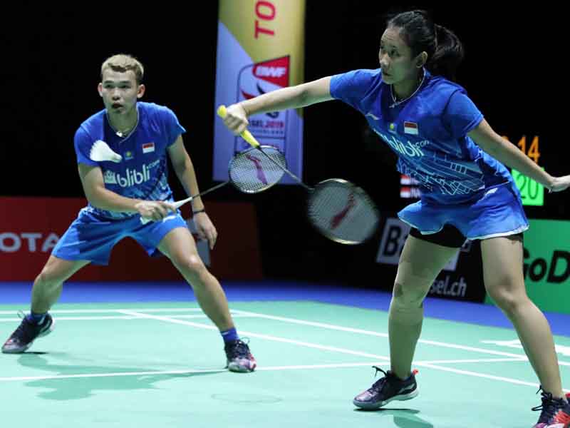 Pasangan ganda campuran Rinov Rivaldy/Pitha Haningtyas Mentari