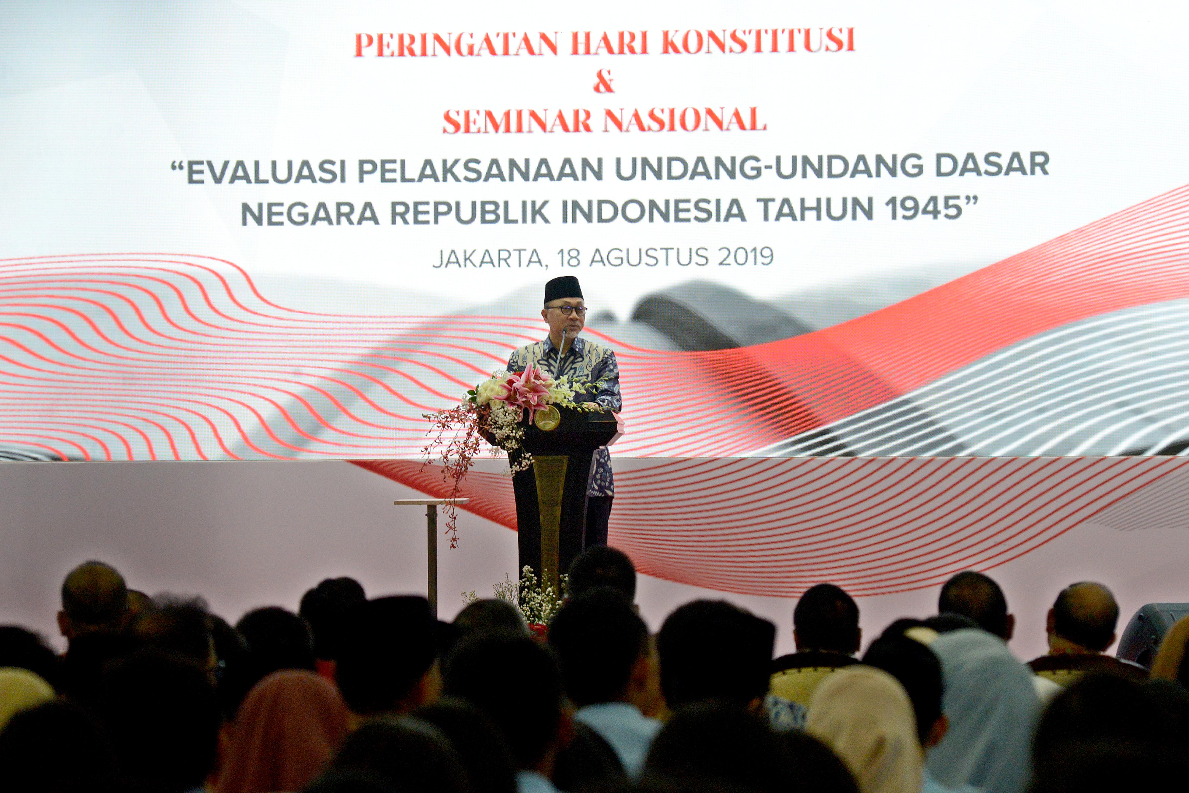 Ketua Majelis Permusyawaratan Rakyat (MPR) Zulkifli Hasan.