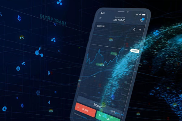 Ilustrasi perdagangan forex di Olymp Trade