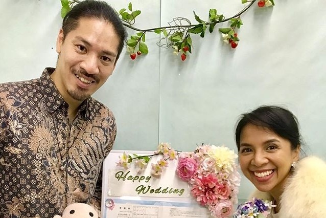Pernikahan Hiroaki Kato dan Arina Mocca berlangsung di Balai Koganei, Jepang, 22 Februari silam. 
