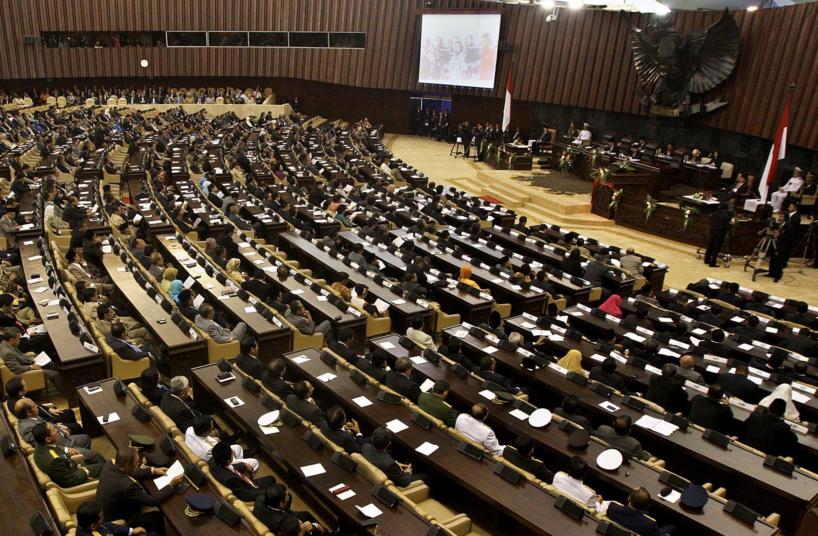 Suasana pidato kenegaraan di Gedung Nusantara, Jakarta 16 Agustus 2018 