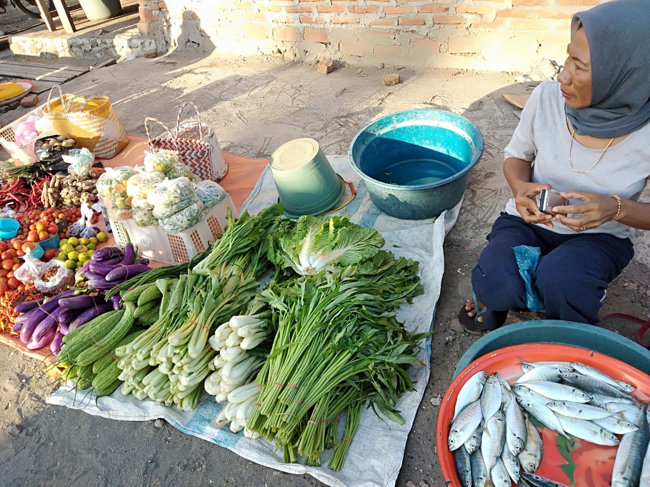 Katarina, penjual sayur musiman di Lembata, NTT