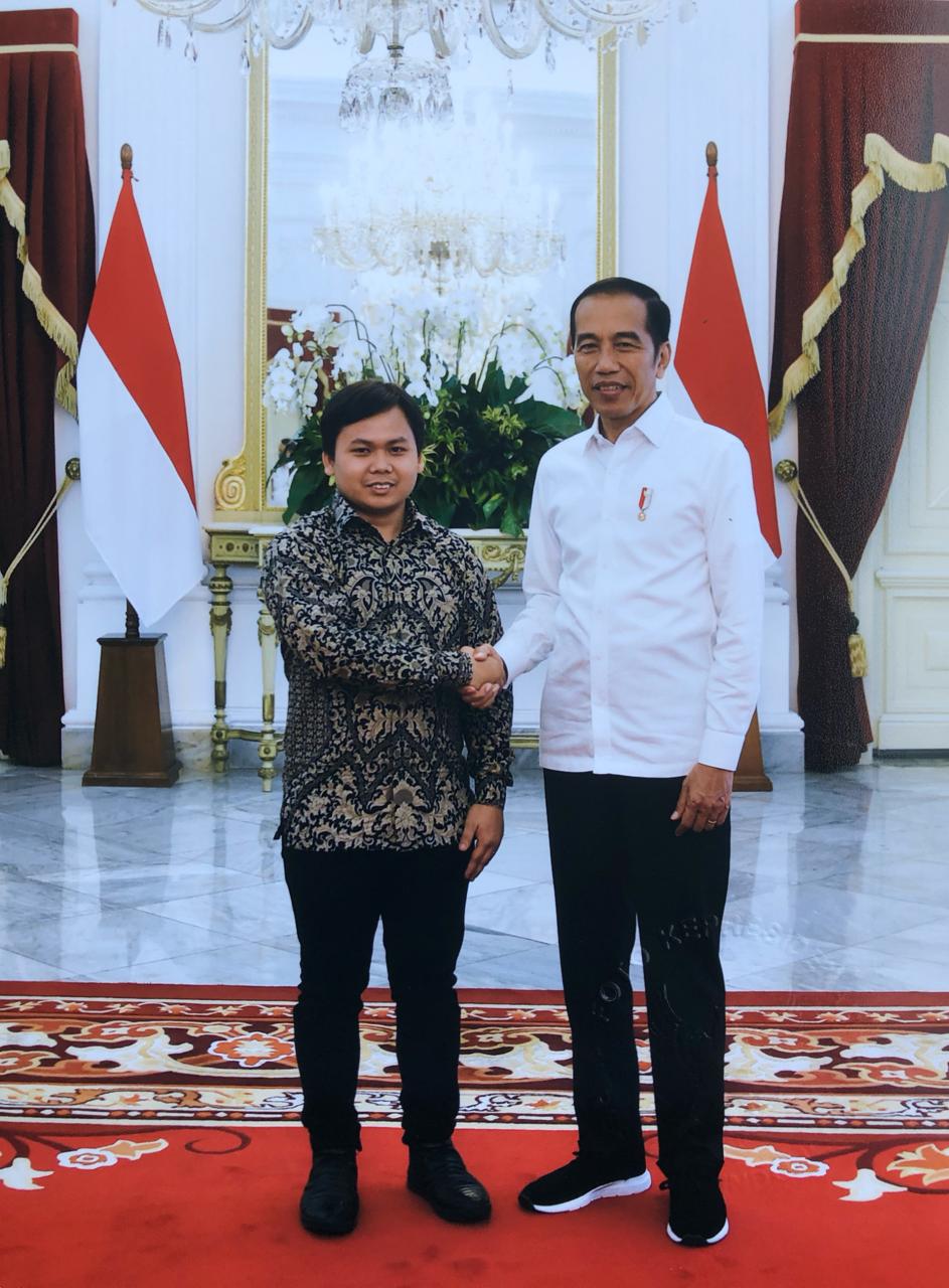 Muchlis Faroqi Furqon saat bertemu Presiden Joko Widodo