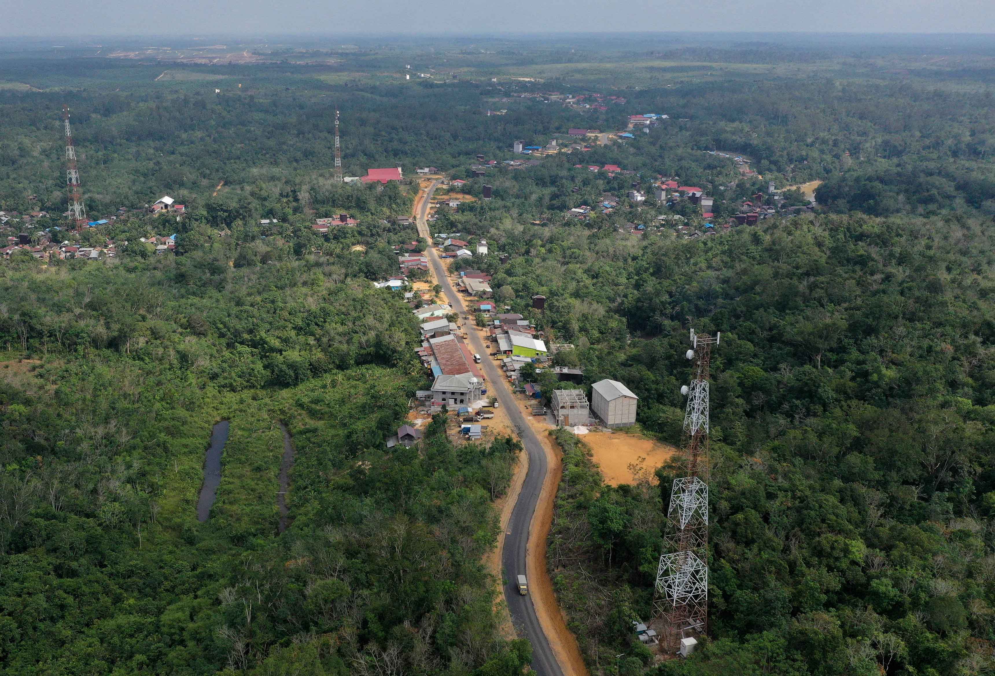 Kawasan yang akan dijadikan Ibu Kota di Bukit Nyuling, Tumbang Talaken Manuhing, Gunung Mas, Kalimantan Tengah, Kamis (25/7/2019) 
