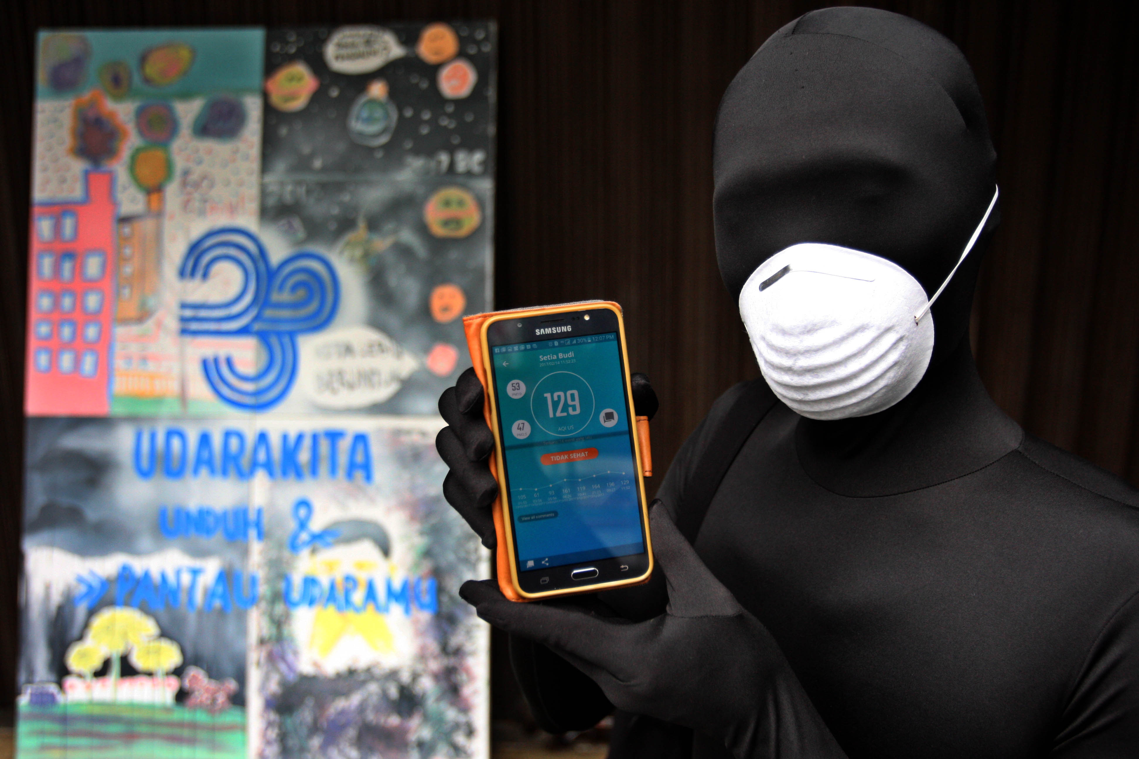 Hingga saat ini polusi udara di Kota Jakarta masih belum sehat. 