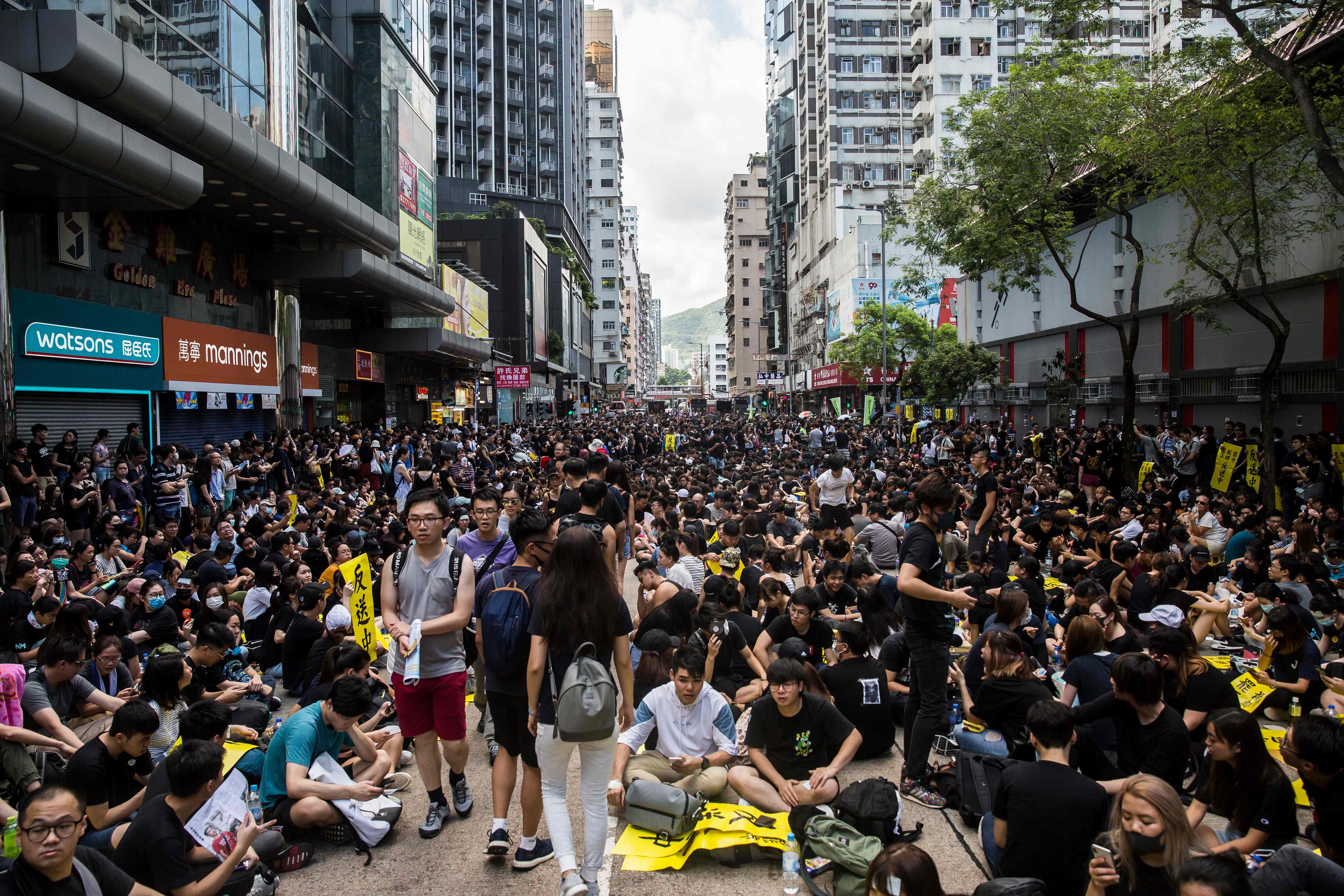 Demonstran Hong Kong berkumpul di Mong Kok