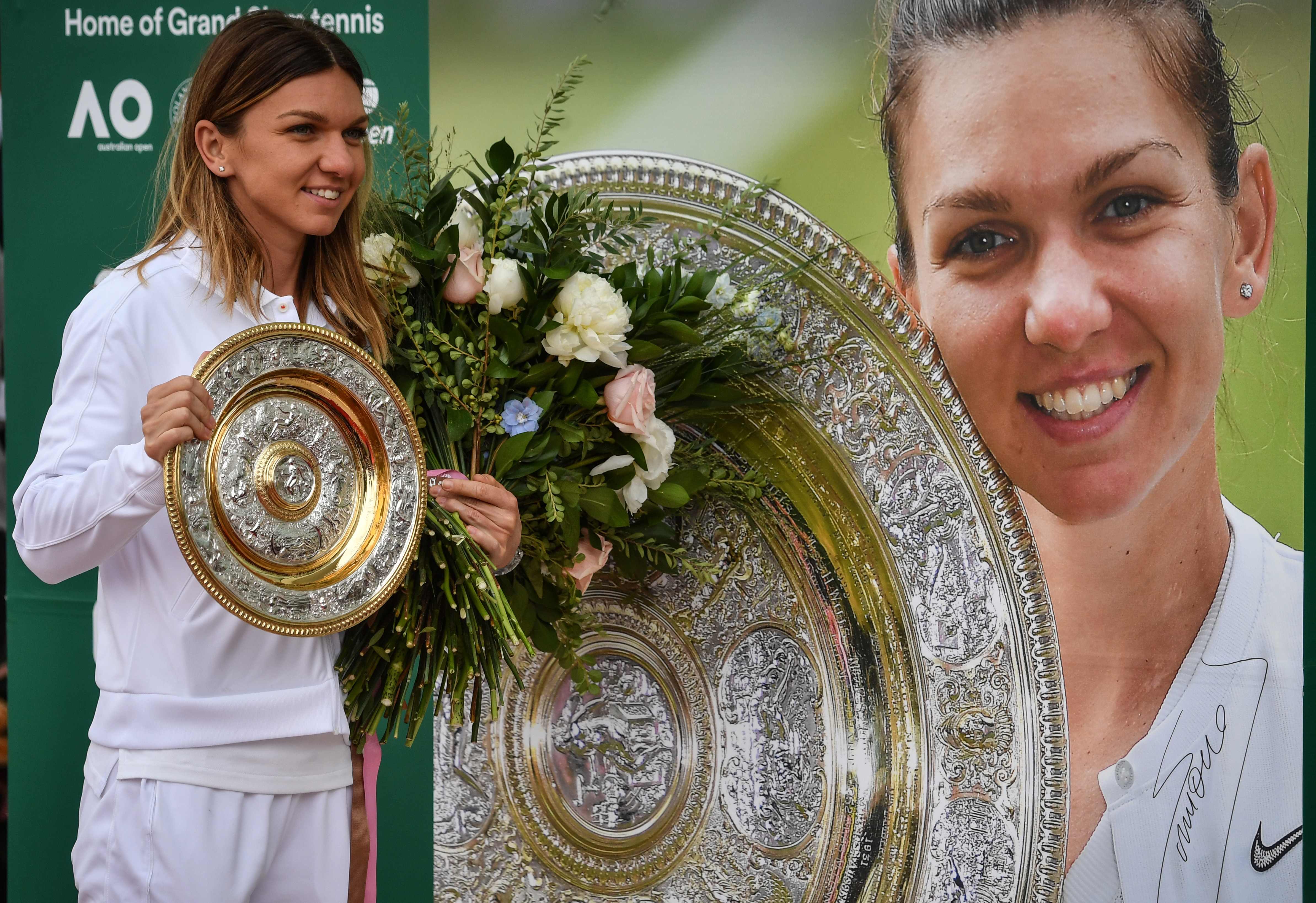 Petenis Rumania Simona Halep menjadi juara di Wimbledon tahun ini.