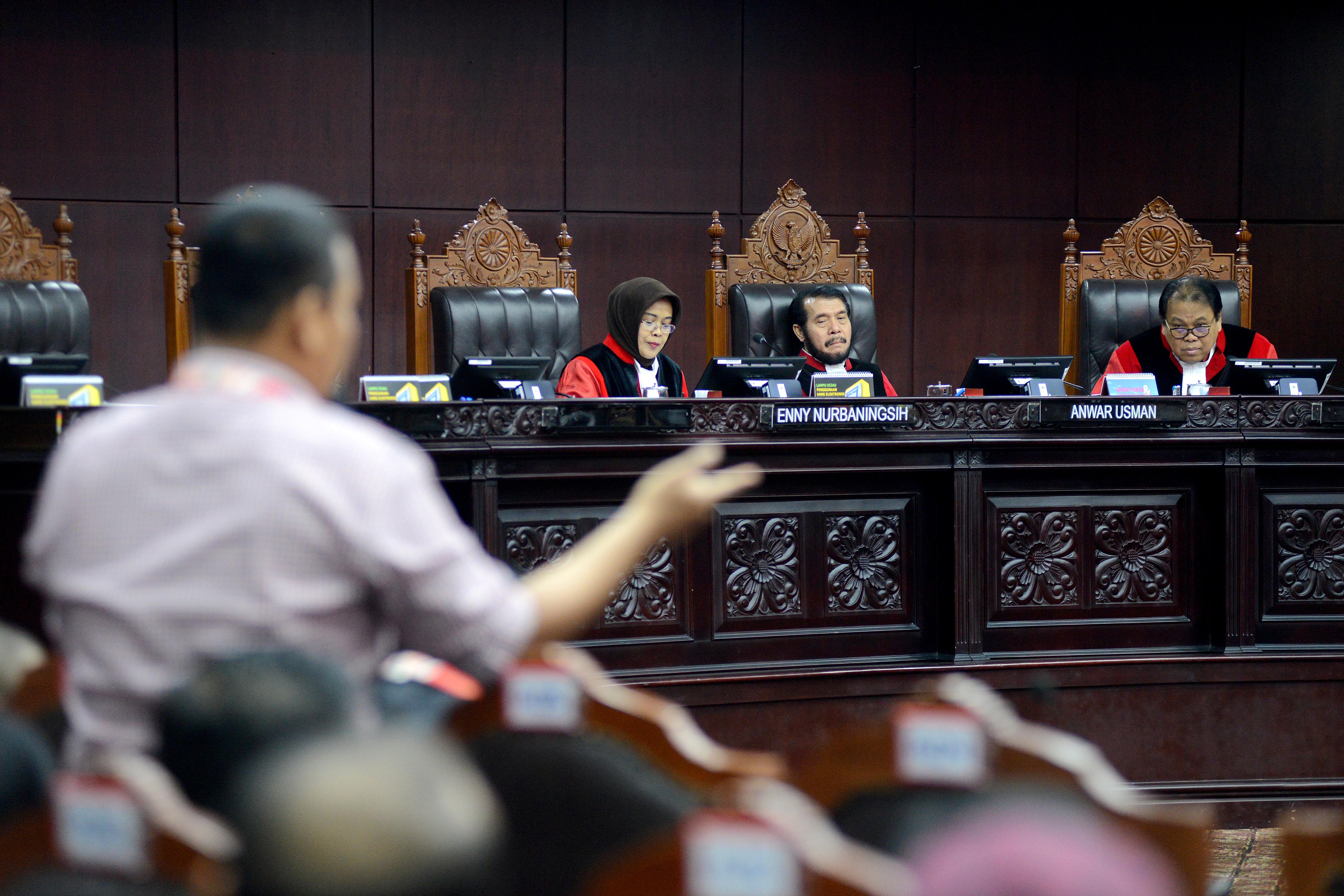 Suasana sidang di Mahkamah Konstitusi