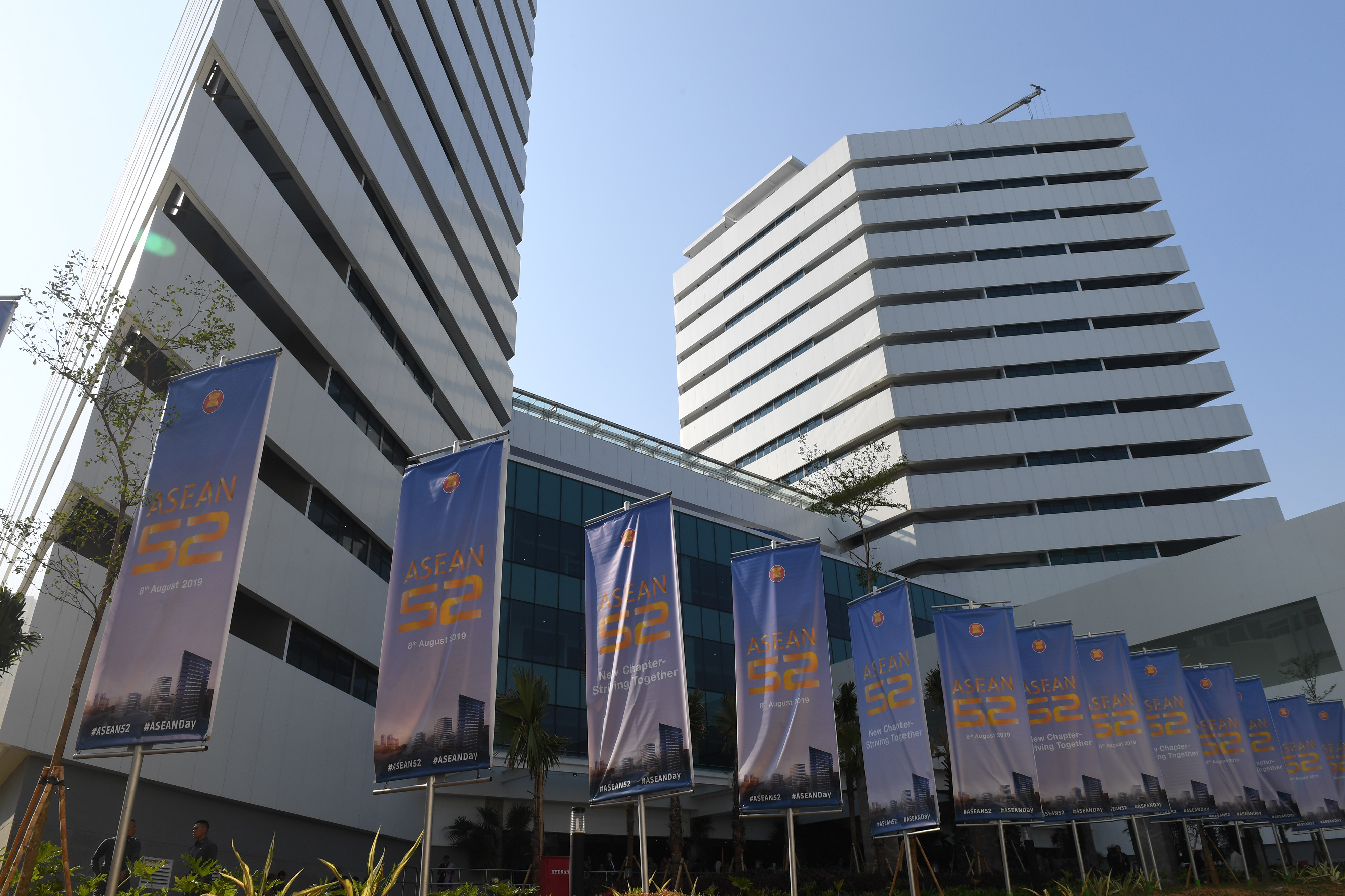 Gedung baru Sekretariat ASEAN seusai diresmikan Presiden Joko Widodo 