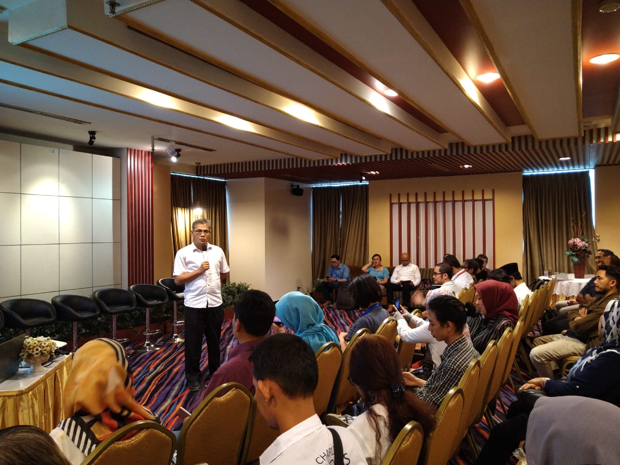 Ketua Umum Inovator 4.0 Budiman Sudjatmiko dalam sebuah diskusi di Jakarta, Sabtu (3/8)