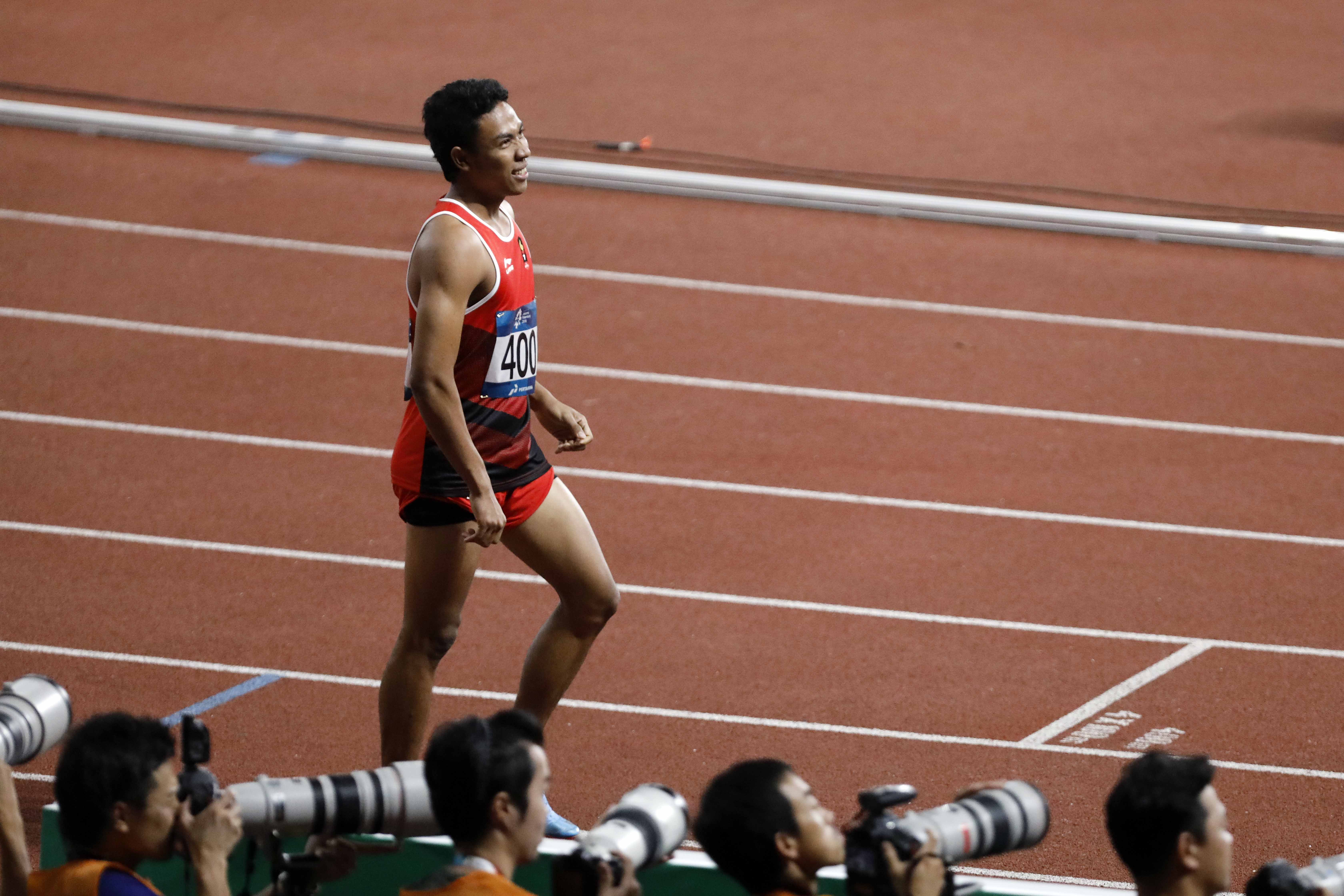 Lalu MUhammad Zohri saat berlaga di Asian Games 2018