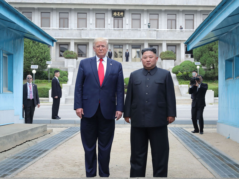 Presiden Amerika Serikat Donald Trump dan Pemimpin Korut Kim Jong-un