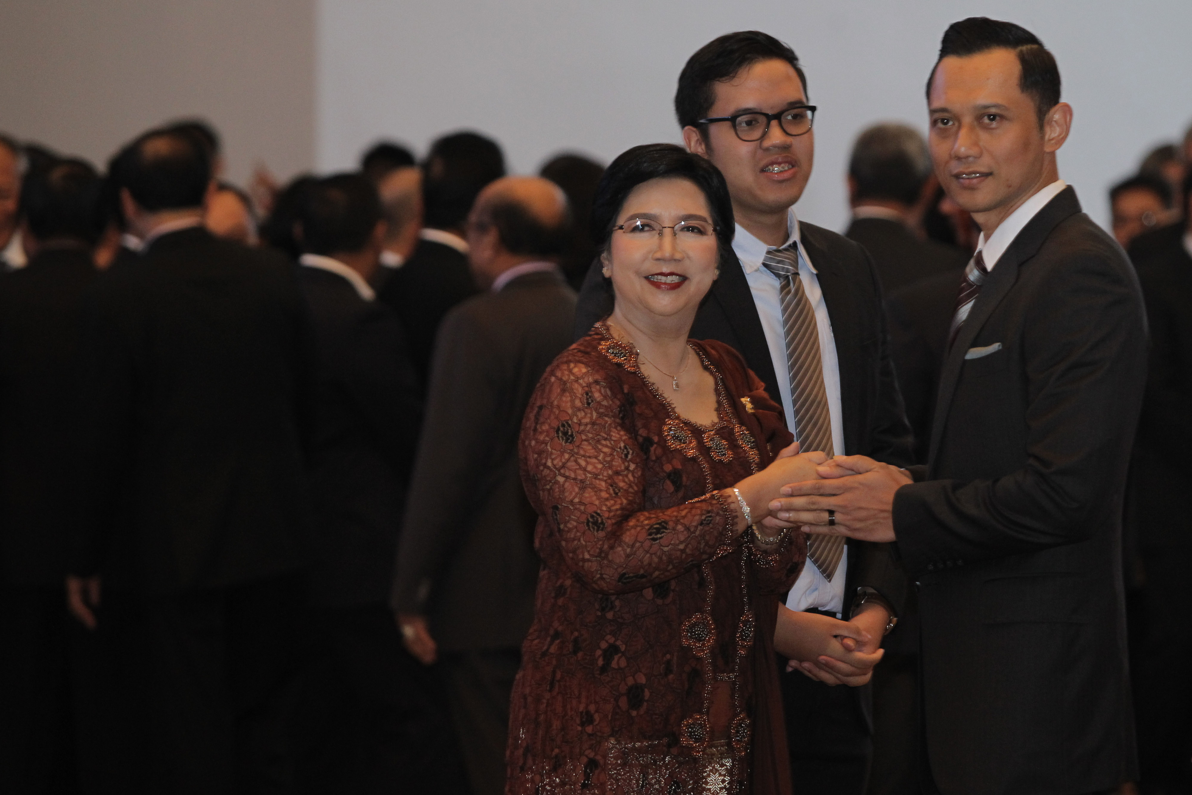 Ketua Kogasma Partai Demokrat Agus harimurti Yudhoyono di kompleks istana