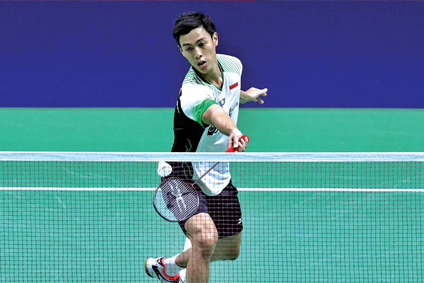  Pebulu tangkis tunggal putra tim Djarum Kudus Shesar Hiren Rhustavito