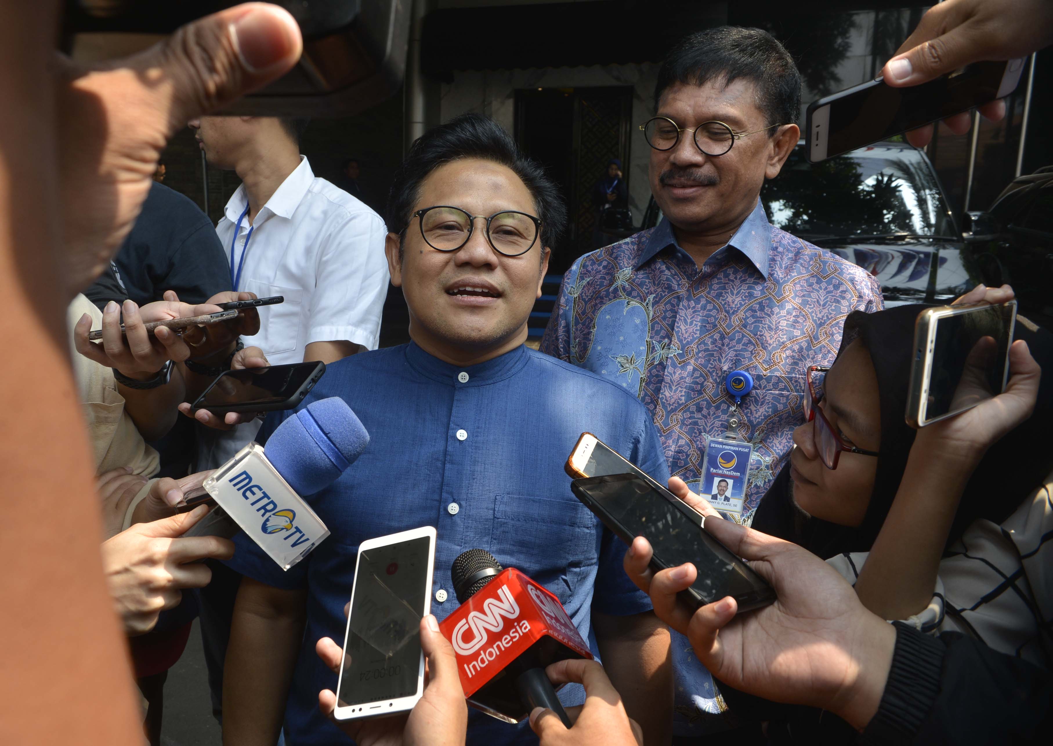 Ketua Umum PKB Muhaimin Iskandar (tengah)