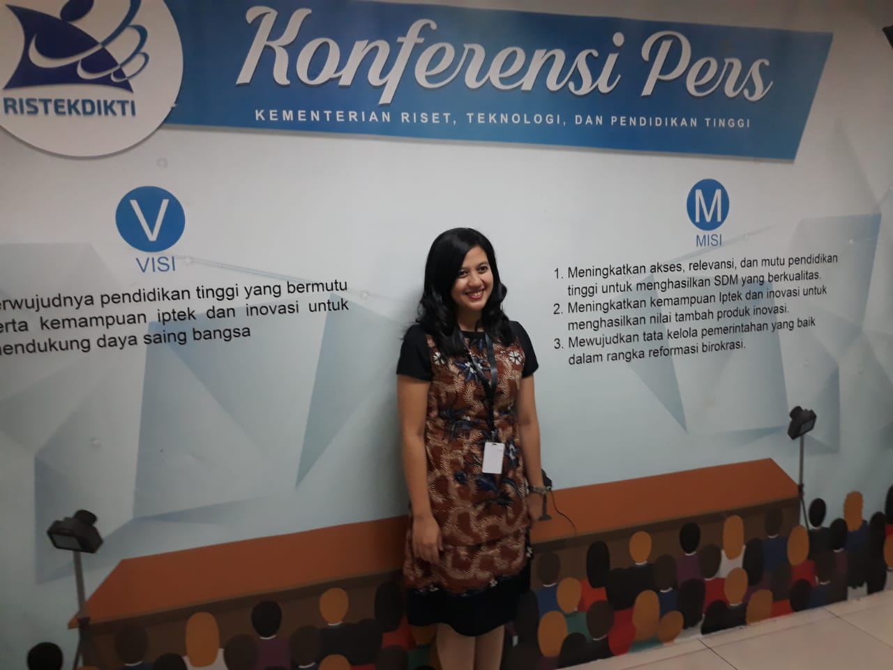 Salah seorang diaspora Indonesia, Sastia Prama Putri, saat mengikuti acara Kemenristekdikti di Jakarta, Selasa (20/8).
