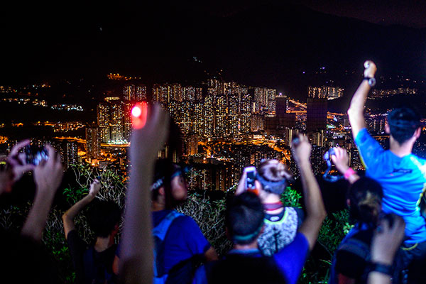 Para demonstran di Hong Kong