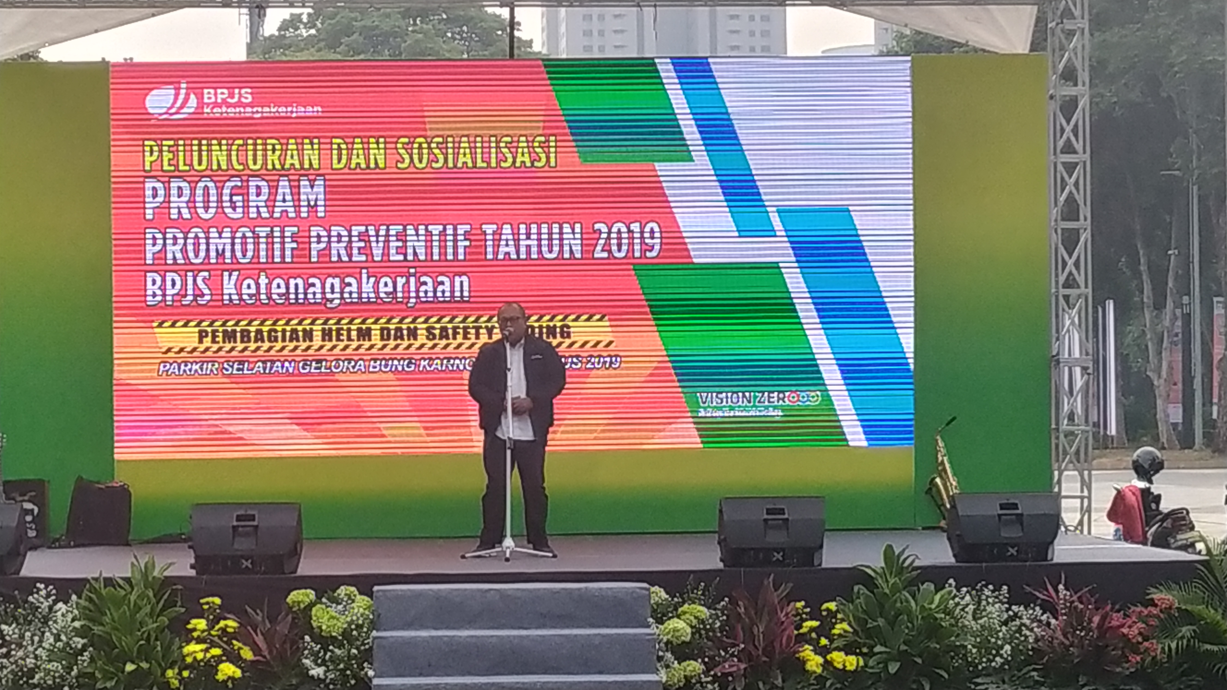Dirut BPJS Ketenagakerjaan Agus Susanto membuka acara kegiatan Promotif dan Preventif 2019.