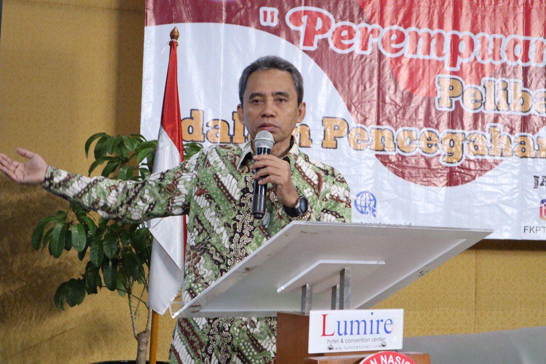 Direktur Pencegahan Badan Nasional Penanggulangan Terorisme (BNPT), Hamli, saat menjadi narasumber diskusi di Jakarta, Kamis (1/8).